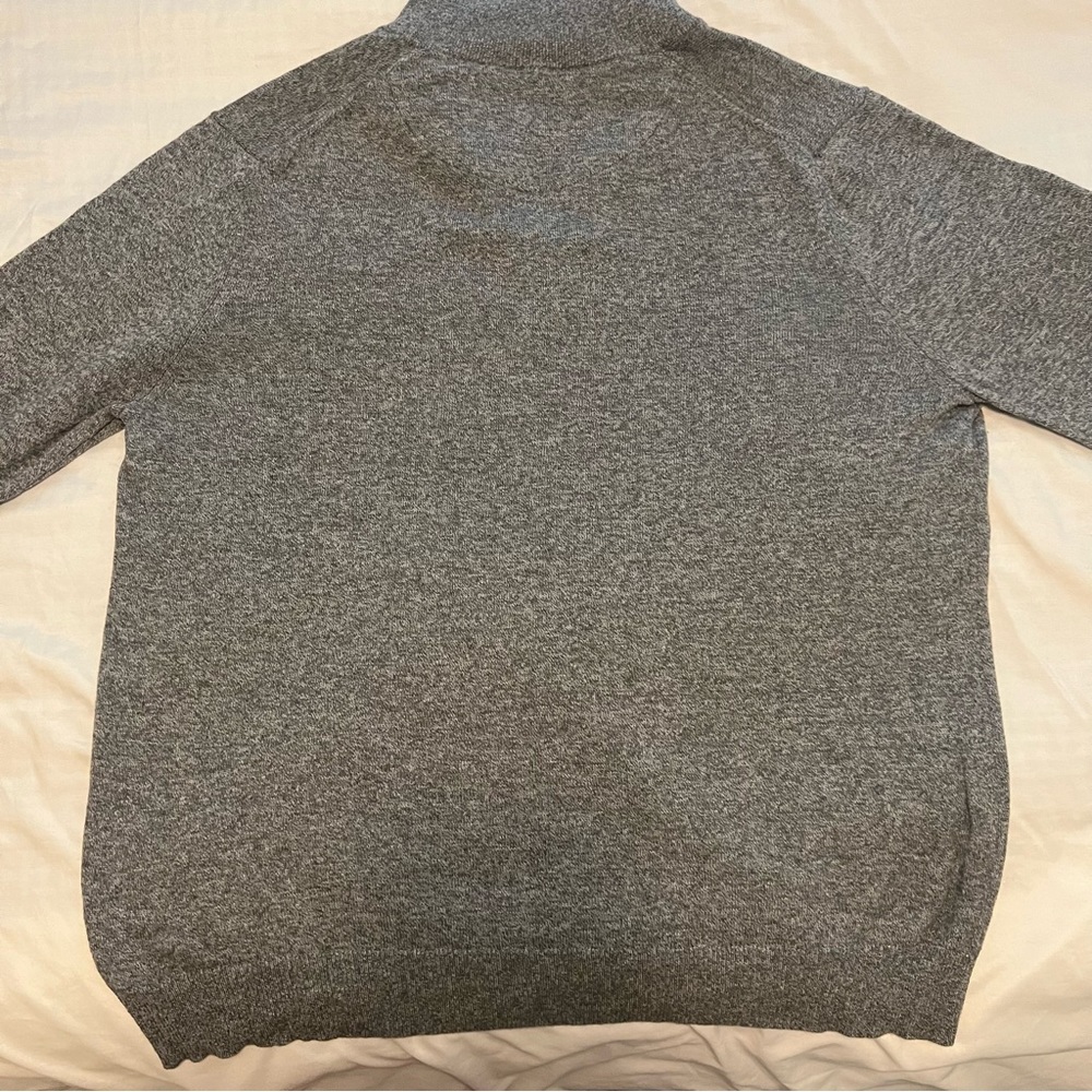 Nordstrom men’s grey quarter zip sweater, Size Large - Picture 5 of 6